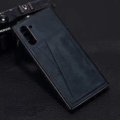 Custodia Lusso Pelle Cover R07 per Samsung Galaxy Note 10 Blu
