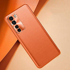 Custodia Lusso Pelle Cover R08 per Huawei Nova 7 SE 5G Arancione