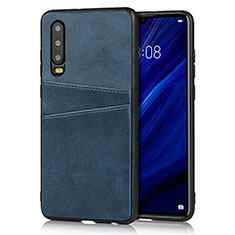 Custodia Lusso Pelle Cover R09 per Huawei P30 Blu