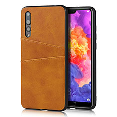 Custodia Lusso Pelle Cover R10 per Huawei P20 Pro Arancione