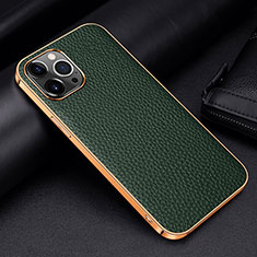 Custodia Lusso Pelle Cover S01 per Apple iPhone 13 Pro Max Verde