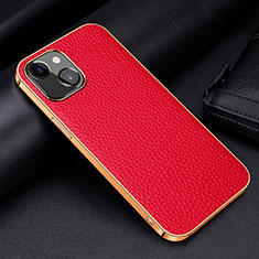 Custodia Lusso Pelle Cover S01 per Apple iPhone 14 Plus Rosso