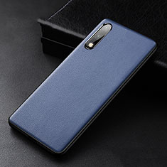 Custodia Lusso Pelle Cover S01 per Huawei Enjoy 10 Blu