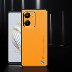 Custodia Lusso Pelle Cover S01 per Huawei Honor X7a Arancione