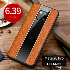 Custodia Lusso Pelle Cover S01 per Huawei Mate 20 Pro Arancione