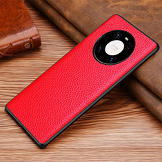 Custodia Lusso Pelle Cover S01 per Huawei Mate 40E Pro 5G Rosso