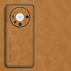 Custodia Lusso Pelle Cover S01 per Huawei Mate 60 Pro Arancione