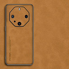 Custodia Lusso Pelle Cover S01 per Huawei Mate 60 RS Ultimate Arancione