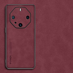 Custodia Lusso Pelle Cover S01 per Huawei Mate 60 RS Ultimate Rosso