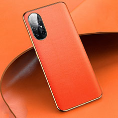 Custodia Lusso Pelle Cover S01 per Huawei Nova 8 Pro 5G Arancione