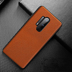 Custodia Lusso Pelle Cover S01 per OnePlus 8 Pro Arancione