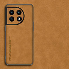 Custodia Lusso Pelle Cover S01 per OnePlus Ace 2 Pro 5G Arancione