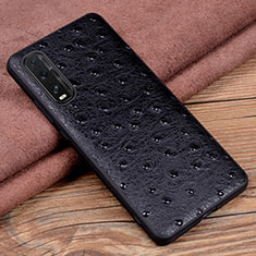 Custodia Lusso Pelle Cover S01 per Oppo Find X2 Nero