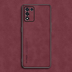 Custodia Lusso Pelle Cover S01 per Oppo K9S 5G Rosso