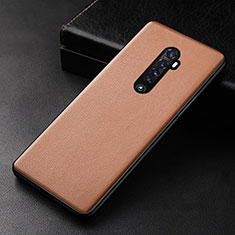 Custodia Lusso Pelle Cover S01 per Oppo Reno2 Arancione