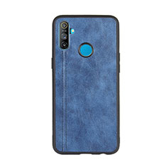 Custodia Lusso Pelle Cover S01 per Realme C3 Blu