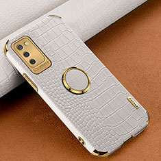 Custodia Lusso Pelle Cover S01 per Samsung Galaxy F02S SM-E025F Bianco