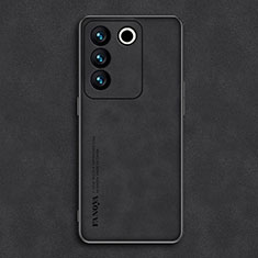 Custodia Lusso Pelle Cover S01 per Vivo V27 Pro 5G Nero