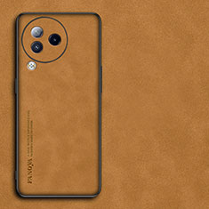 Custodia Lusso Pelle Cover S01 per Xiaomi Civi 3 5G Arancione