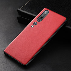 Custodia Lusso Pelle Cover S01 per Xiaomi Mi 10 Pro Rosso