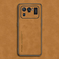 Custodia Lusso Pelle Cover S01 per Xiaomi Mi 11 Ultra 5G Arancione