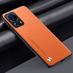 Custodia Lusso Pelle Cover S01 per Xiaomi Mi 13 Lite 5G Arancione