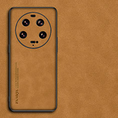 Custodia Lusso Pelle Cover S01 per Xiaomi Mi 13 Ultra 5G Arancione