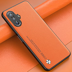 Custodia Lusso Pelle Cover S01 per Xiaomi Redmi K40 Gaming 5G Arancione