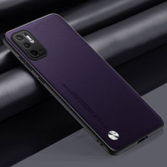 Custodia Lusso Pelle Cover S01 per Xiaomi Redmi Note 10 5G Viola