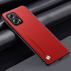 Custodia Lusso Pelle Cover S01 per Xiaomi Redmi Note 11T Pro+ Plus 5G Rosso
