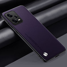 Custodia Lusso Pelle Cover S01 per Xiaomi Redmi Note 12 5G Viola