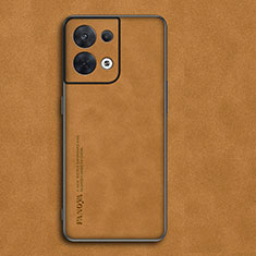 Custodia Lusso Pelle Cover S01 per Xiaomi Redmi Note 13 5G Arancione