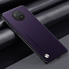 Custodia Lusso Pelle Cover S01 per Xiaomi Redmi Note 9T 5G Viola