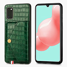 Custodia Lusso Pelle Cover S01D per Samsung Galaxy A41 Verde