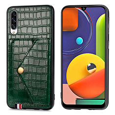 Custodia Lusso Pelle Cover S01D per Samsung Galaxy A50 Verde