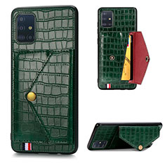 Custodia Lusso Pelle Cover S01D per Samsung Galaxy A51 4G Verde