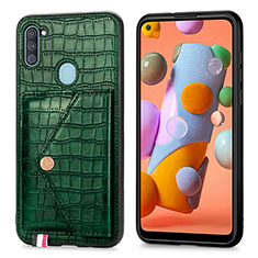 Custodia Lusso Pelle Cover S01D per Samsung Galaxy M11 Verde