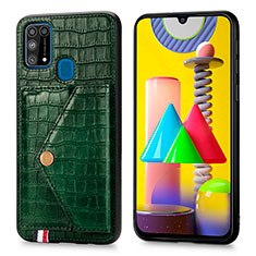 Custodia Lusso Pelle Cover S01D per Samsung Galaxy M31 Prime Edition Verde