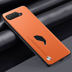 Custodia Lusso Pelle Cover S02 per Asus ROG Phone 5 Ultimate Arancione