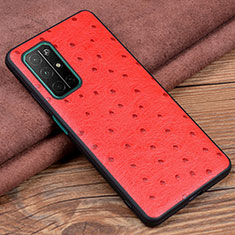 Custodia Lusso Pelle Cover S02 per Huawei Honor 30S Rosso