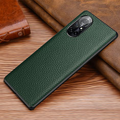 Custodia Lusso Pelle Cover S02 per Huawei Nova 8 5G Verde