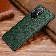 Custodia Lusso Pelle Cover S02 per Huawei Nova 8 Pro 5G Verde