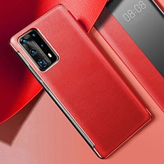 Custodia Lusso Pelle Cover S02 per Huawei P40 Pro+ Plus Rosso