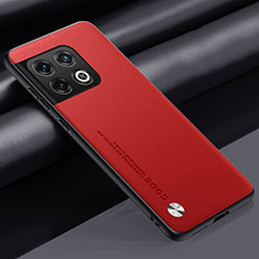 Custodia Lusso Pelle Cover S02 per OnePlus 10 Pro 5G Rosso