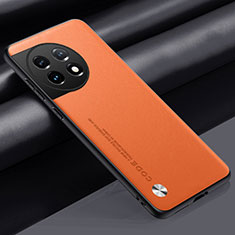 Custodia Lusso Pelle Cover S02 per OnePlus 11 5G Arancione