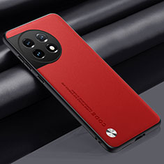 Custodia Lusso Pelle Cover S02 per OnePlus 11R 5G Rosso