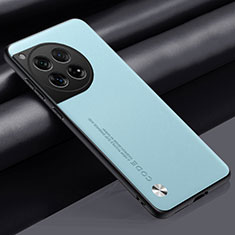 Custodia Lusso Pelle Cover S02 per OnePlus 12 5G Azzurro