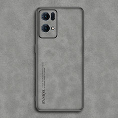 Custodia Lusso Pelle Cover S02 per Oppo Reno7 Pro 5G Grigio