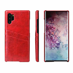 Custodia Lusso Pelle Cover S02 per Samsung Galaxy Note 10 Plus Rosso