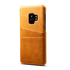 Custodia Lusso Pelle Cover S02 per Samsung Galaxy S9 Arancione